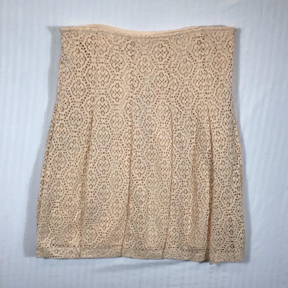 Vintage Issac Mizrahi Crochet Skirt Size 16 Lace Open Knit Midi Boho Coquette